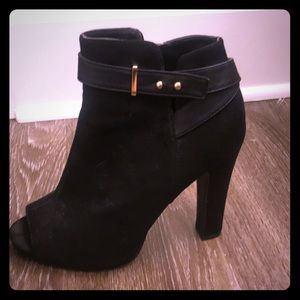 Sam & Libby black peep toe boogie size 8.5 NWOT